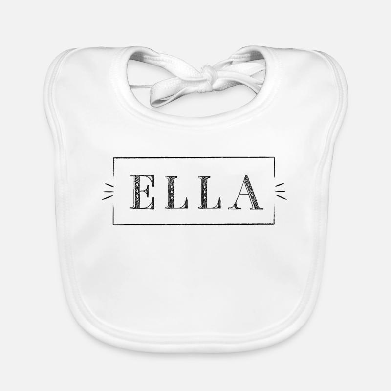 ELLA - nom dans un cadre Bavoir bio Bébé