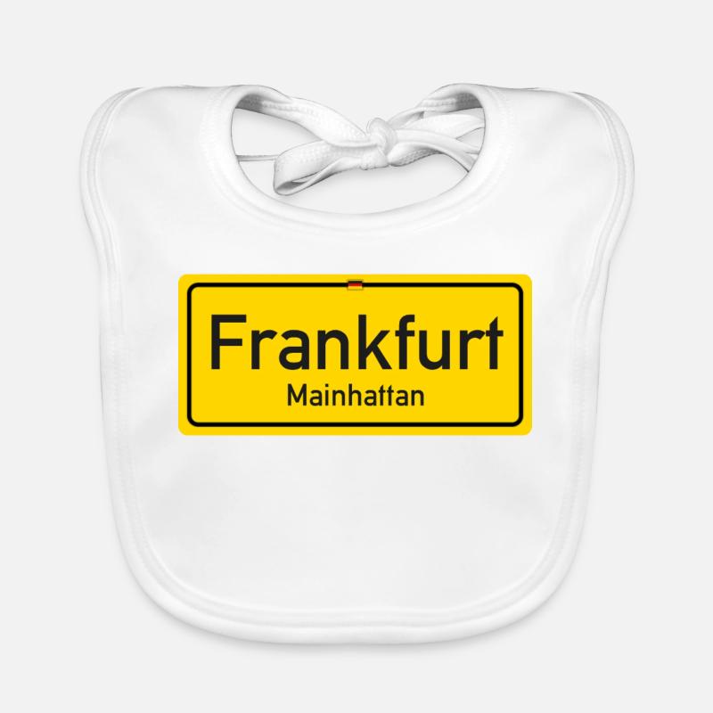 Frankfurt place name sign Organic Baby Bibs