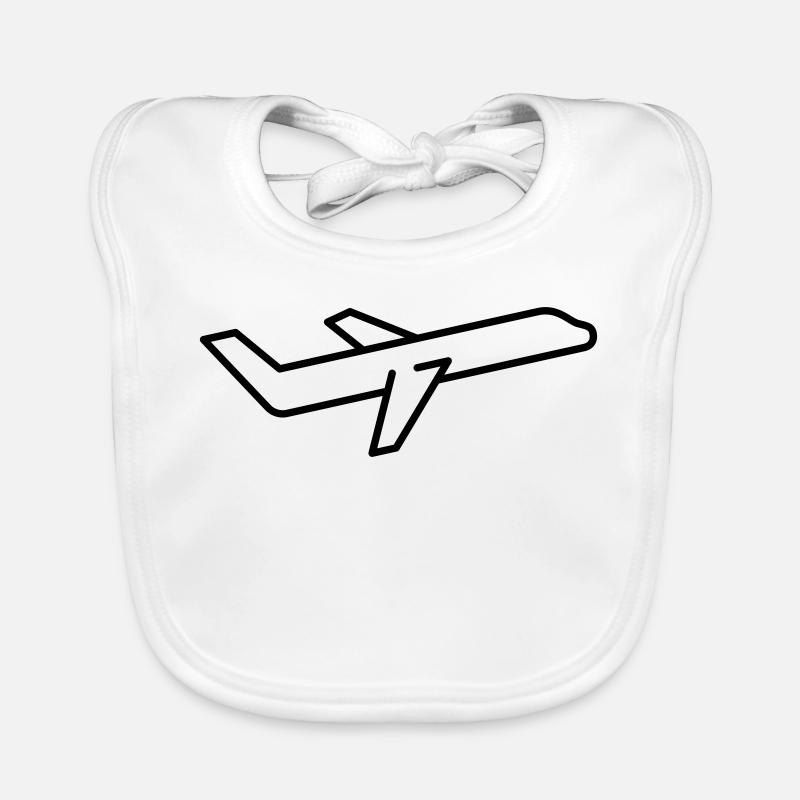 Icône D’avion Contour Ascendant Vol Bavoir bio Bébé