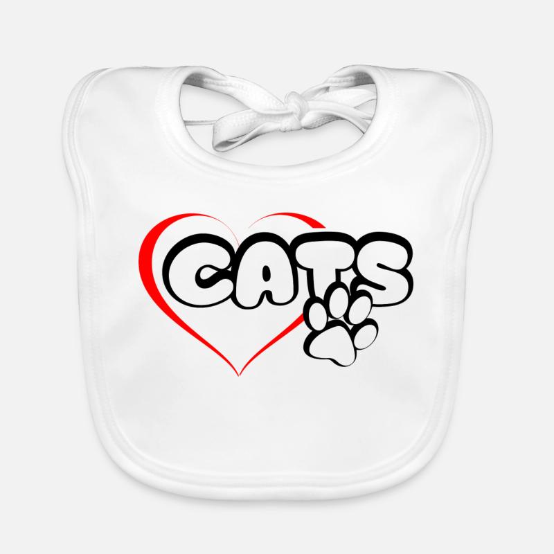 Les chats adorent le chat Chat Chat gueule de bois Bavoir bio Bébé