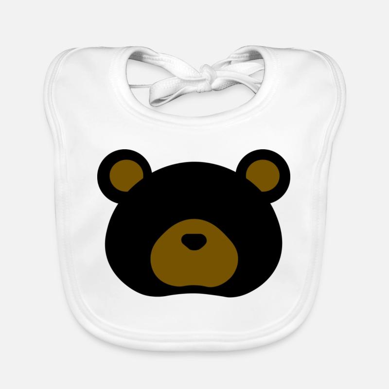 Black Bear - Baby Bio-Lätzchen - Weiß