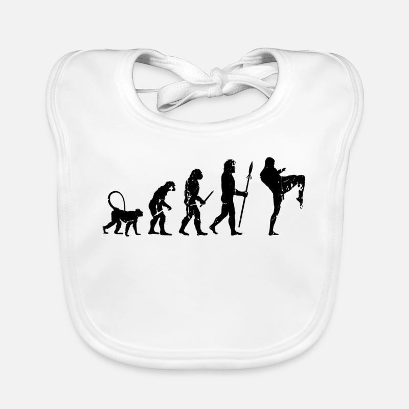 Kickboxer - Baby Bio-Lätzchen - Weiß