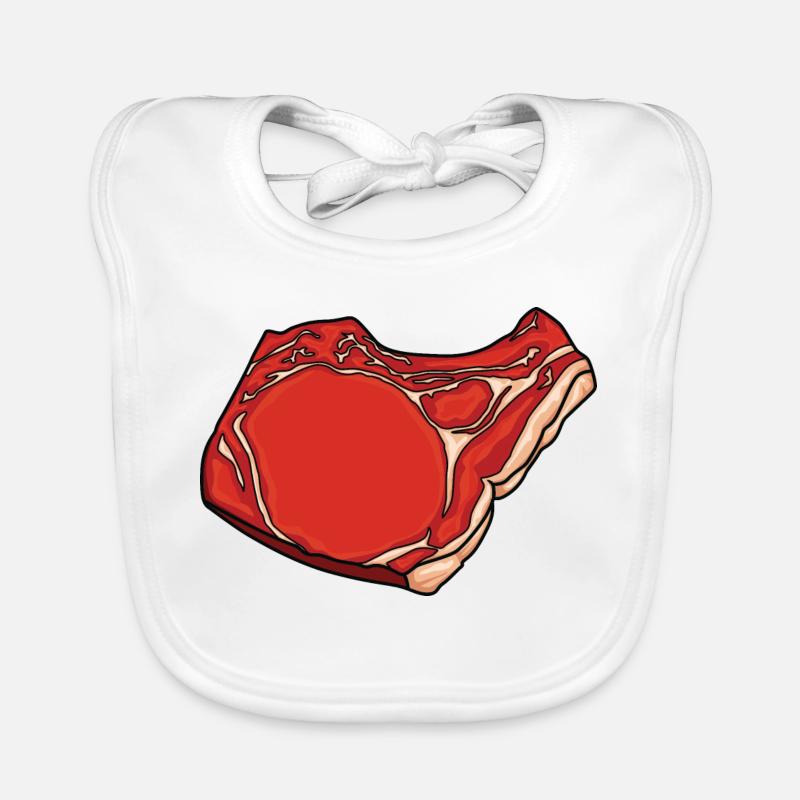 Dessin de steak Bavoir bio Bébé