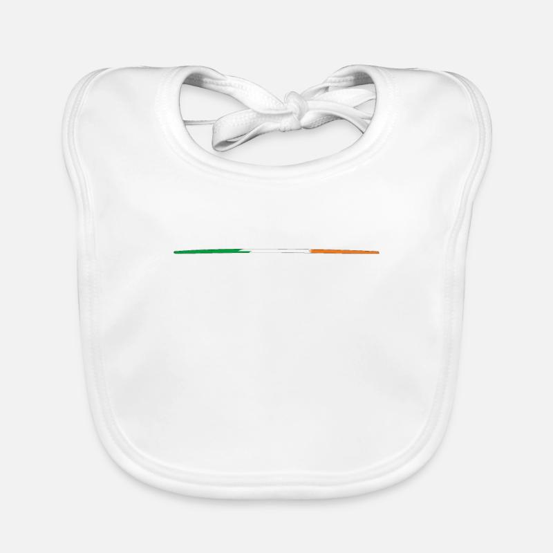 tricolore IRL - Bavoir bio Bébé - blanc