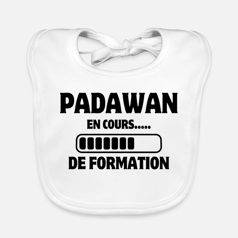 stagiaire, padawan, formation, travail - Bavoir bio Bébé - blanc