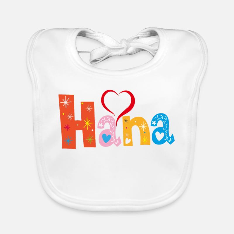 Personalisierter Hana-Name Baby Bio-Lätzchen
