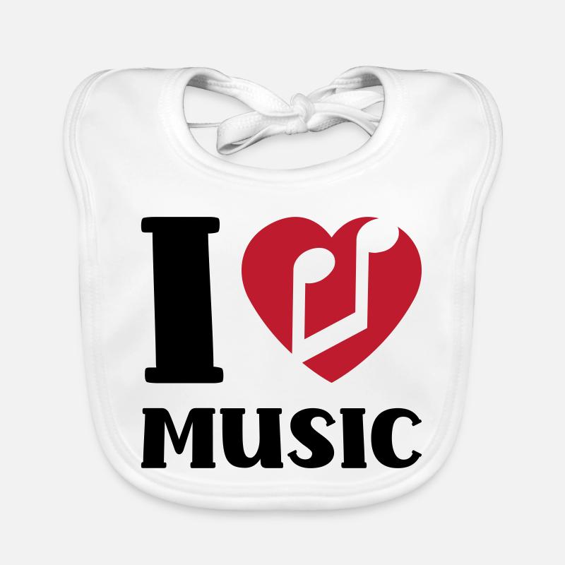 I love music Baby Bio-Lätzchen