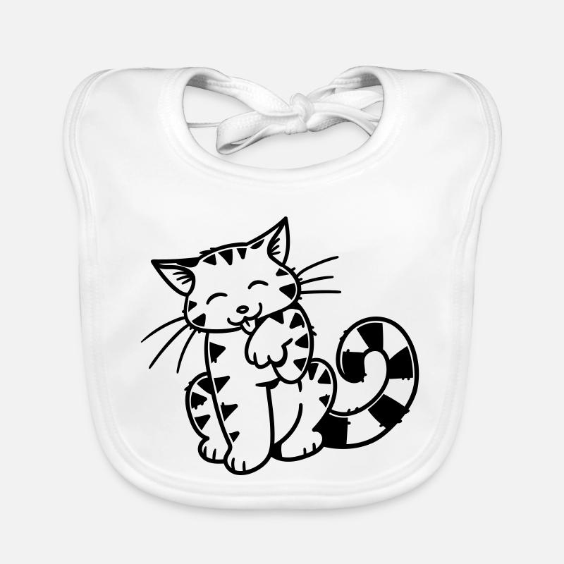Cartoon Kitten Baby Bio-Lätzchen