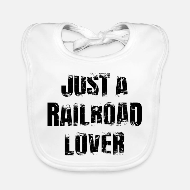 Nur ein Eisenbahnliebhaber Baby Bio-Lätzchen