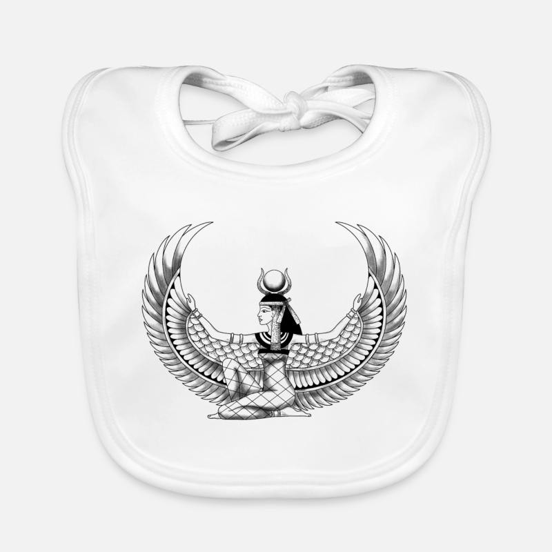 Dessin égyptien déesse Isis Égypte Bavoir bio Bébé