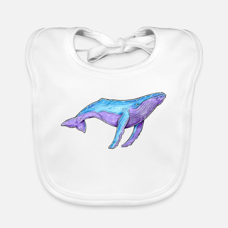 Buckelwal Aquarell Baby Bio-Lätzchen