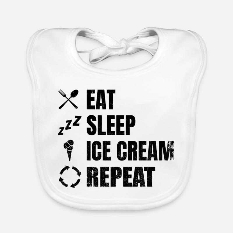 Ice Cream Lovers Organic Baby Bibs