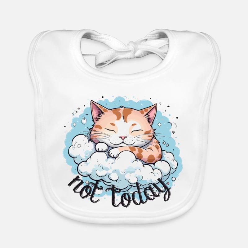 Sleeping cat, funny cat humor Organic Baby Bibs