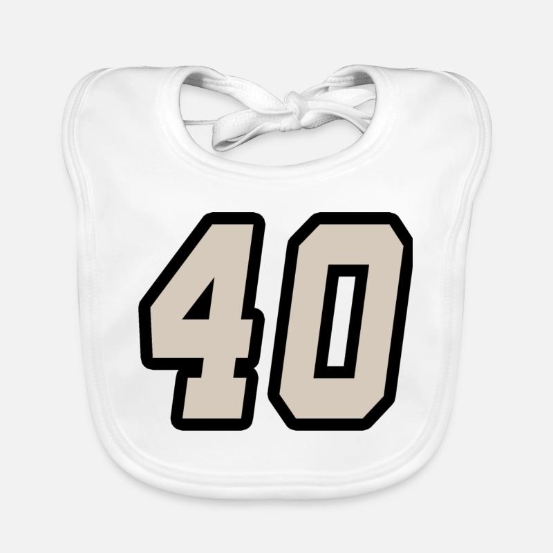 Nummer vierzig 40 Baby Bio-Lätzchen