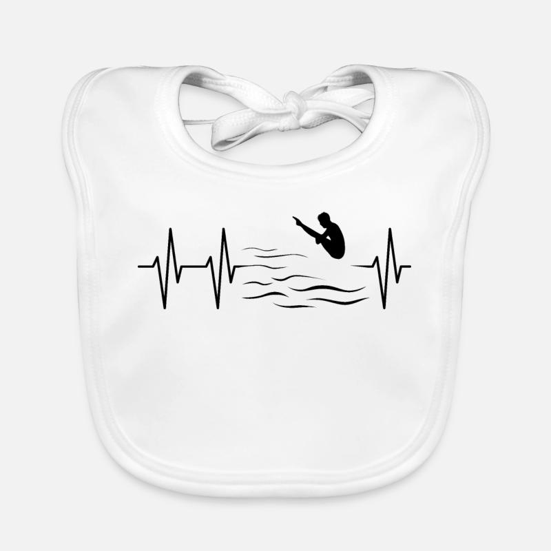 Pulse Diving Diver Cliff Jumping Heartbeat Organic Baby Bibs