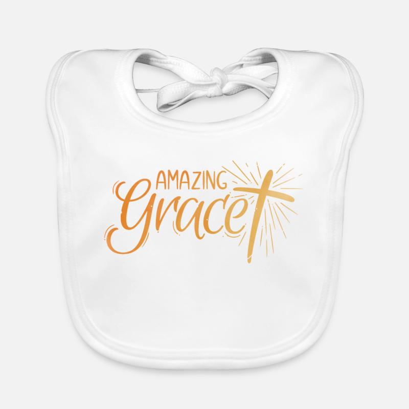 Lettrage Amazing Grace Bavoir bio Bébé