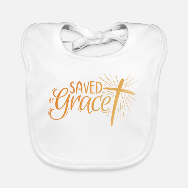 Saved by Grace Lettering Baby Bio-Lätzchen