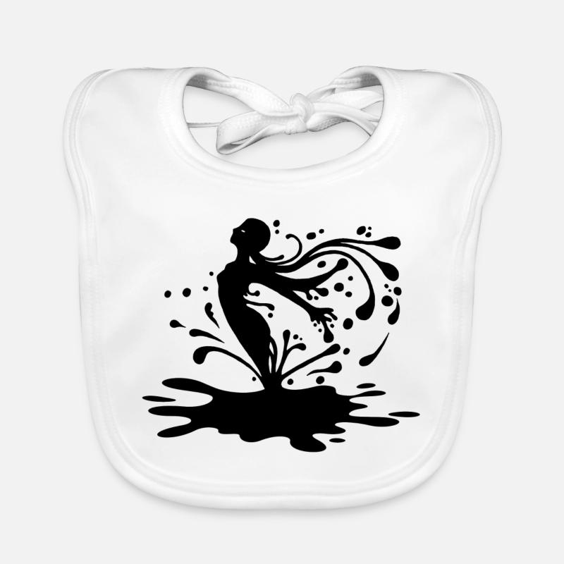 Silhouette und Tusche Baby Bio-Lätzchen