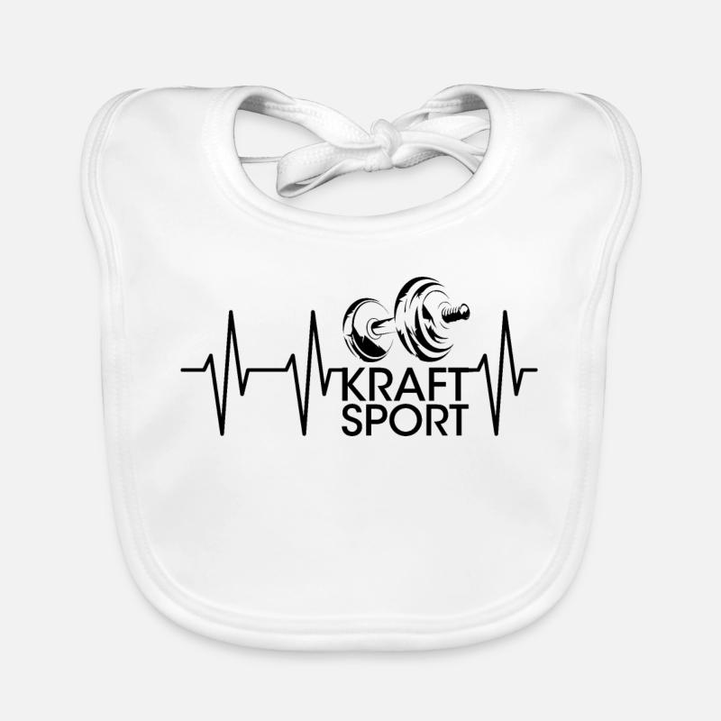 pulse gym weights weight training bodybuilding icon Organic Baby Bibs