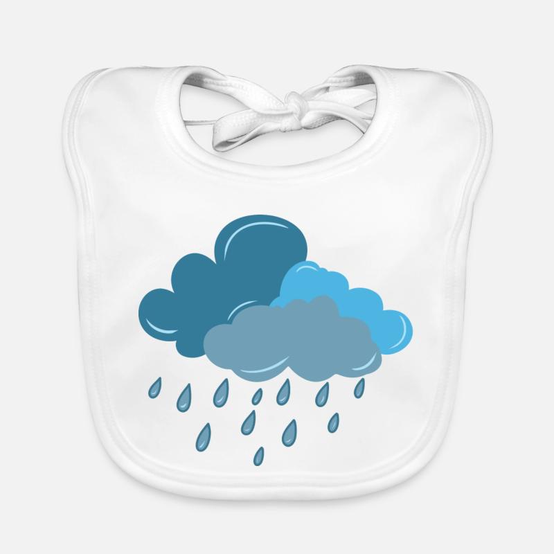 nuage, pluie, orage Bavoir bio Bébé