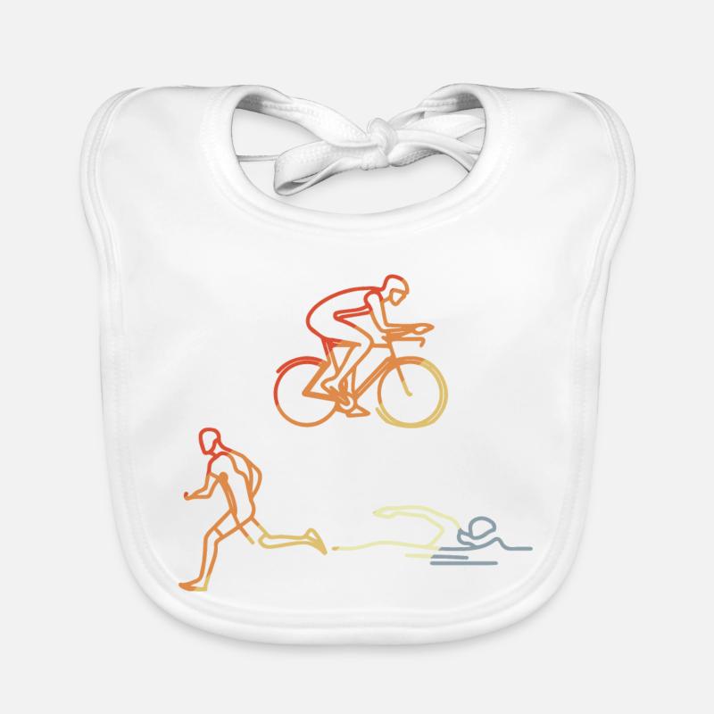 Triathlète vintage Bavoir bio Bébé