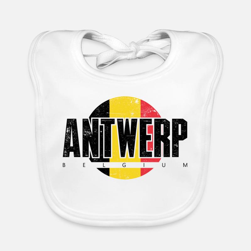 We Emblem Split Yellow Red Organic Baby Bibs