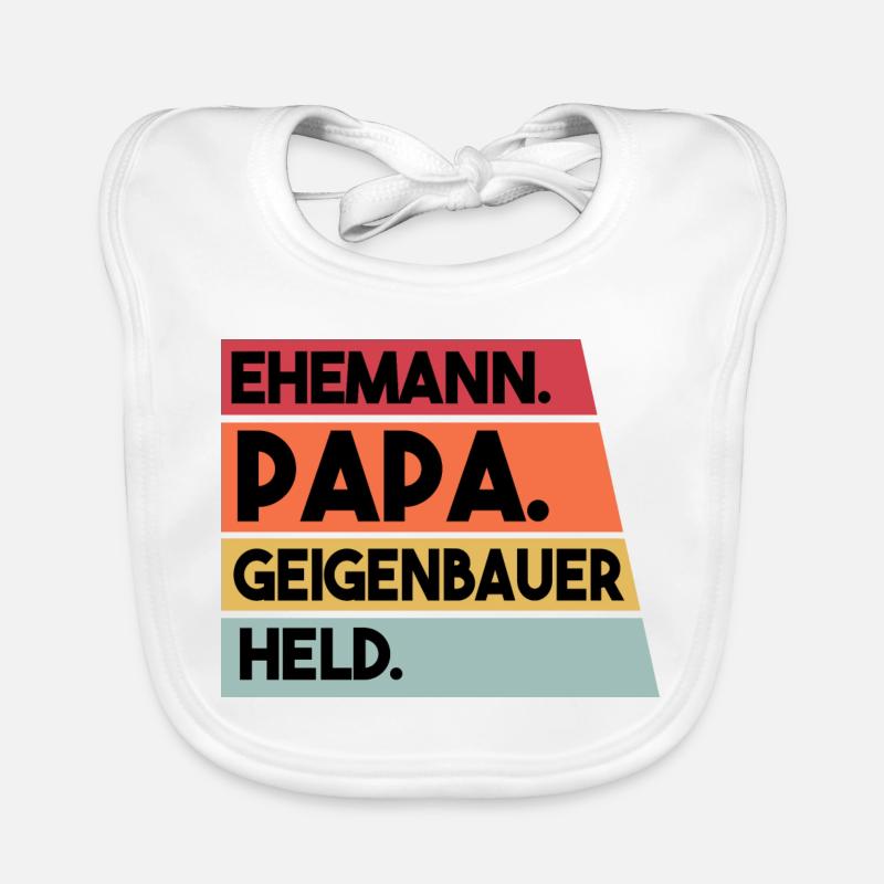 Ehemann Papa Geigenbauer Held Baby Bio-Lätzchen