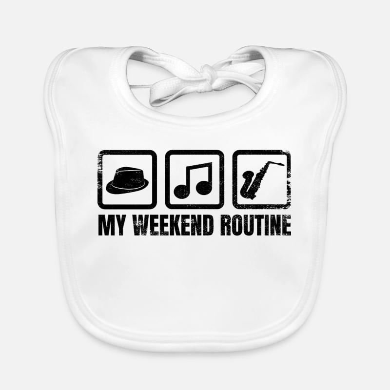 Saxophonists Weekend Organic Baby Bibs