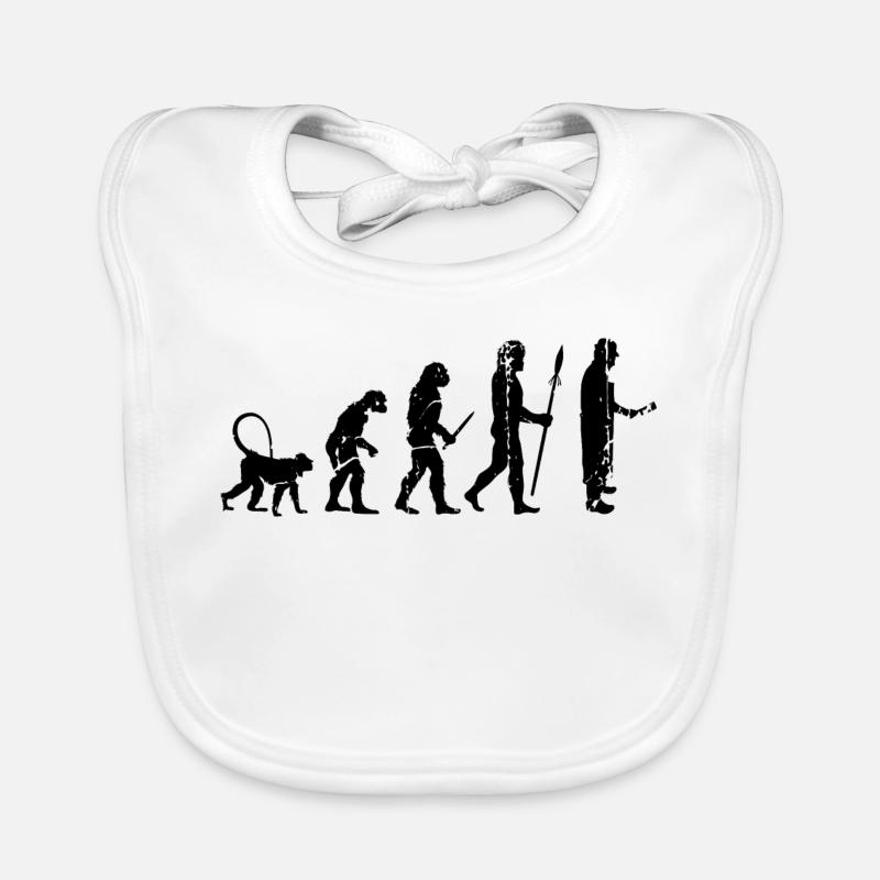 Fleischer Evolution - Baby Bio-Lätzchen - Weiß
