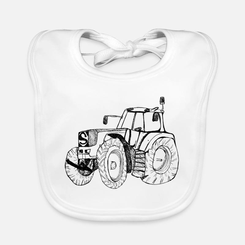Tractor Organic Baby Bibs