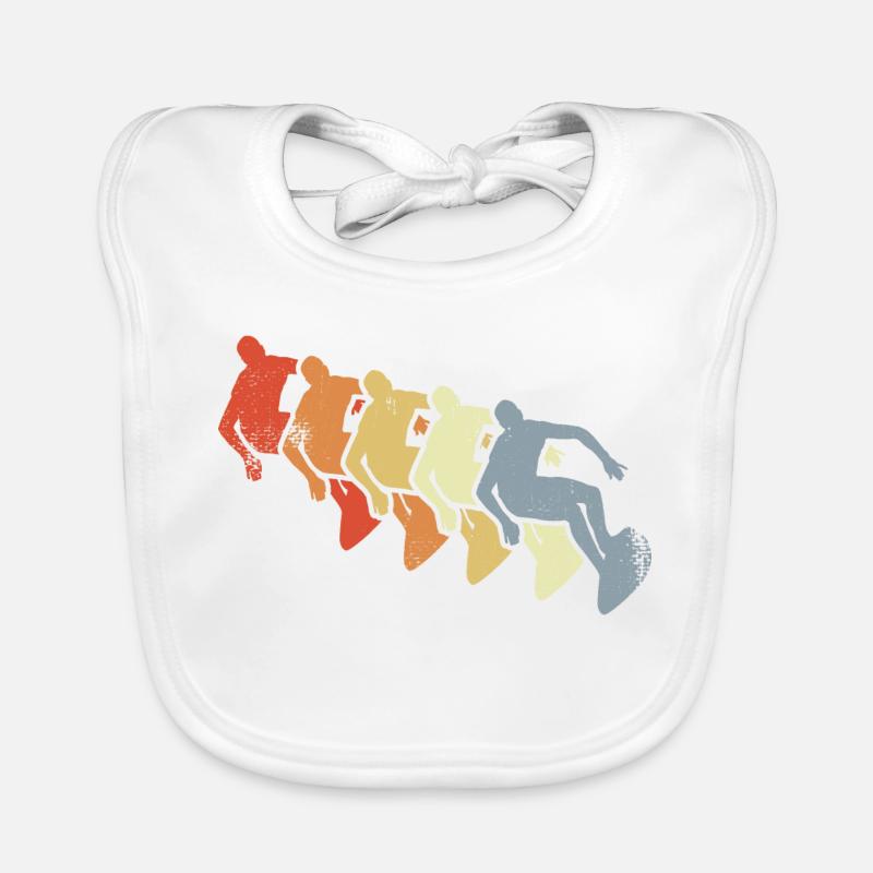 Surfing Retro Look Organic Baby Bibs