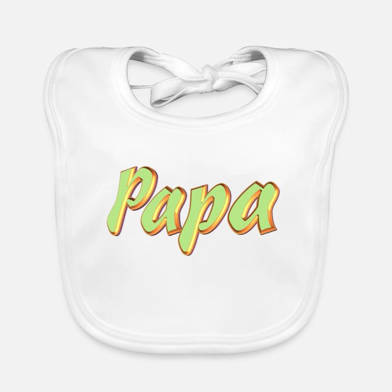 Nom de l’animal Papa Style 3D Bavoir bio Bébé