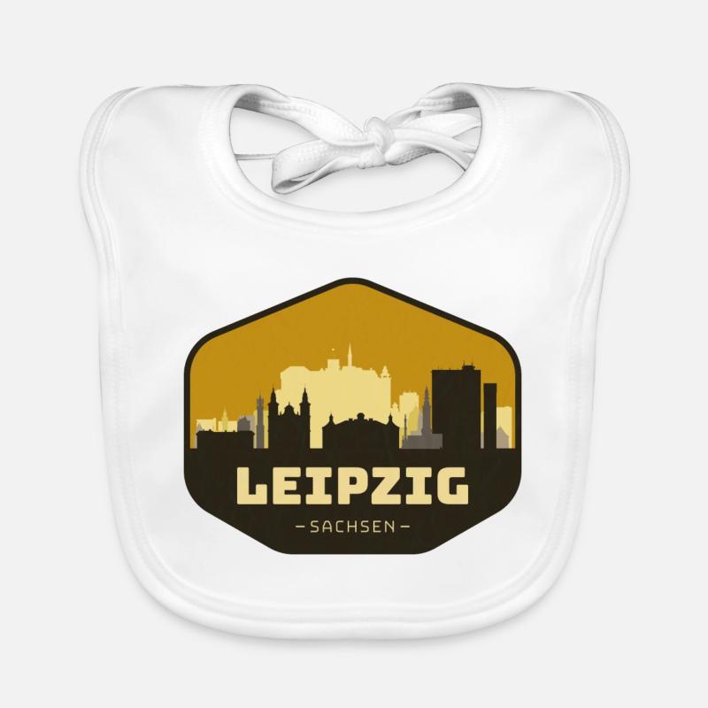 Leipzig Skyline Baby Bio-Lätzchen