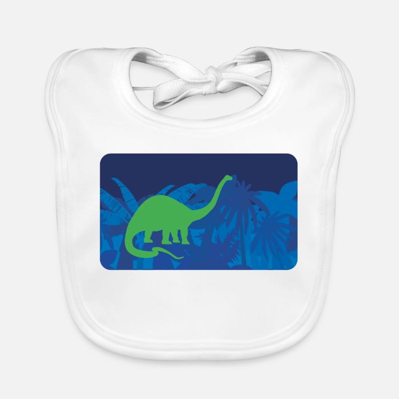 Primeval Forest Dinos Longneck | personalizable Organic Baby Bibs