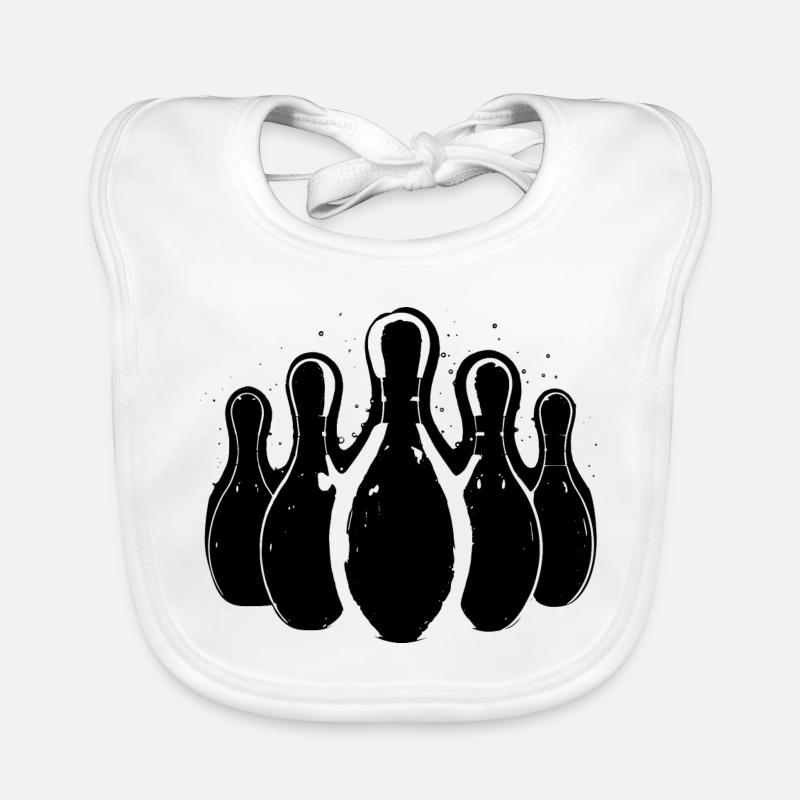 Bowling Grafik Baby Bio-Lätzchen