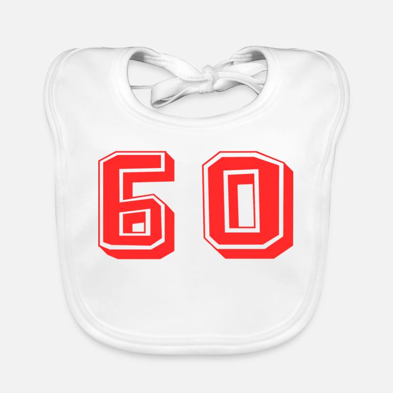 60. 60 ANS. 60e ANNIVERSAIRE. ANNIVERSAIRE 60 ANS. Bavoir bio Bébé