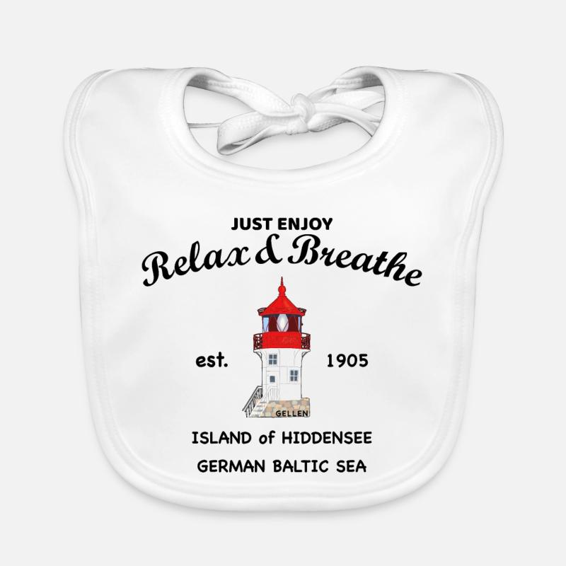 Insel Hiddensee, Leuchtturm Gellen Deutsche Ostsee Baby Bio-Lätzchen