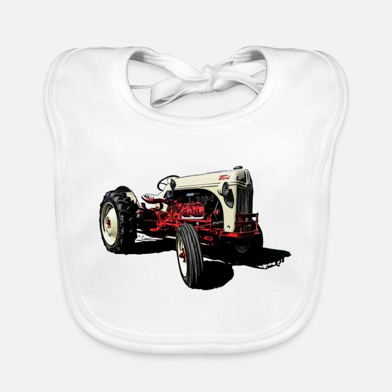 Oldtimer Traktor 8N Baby Bio-Lätzchen