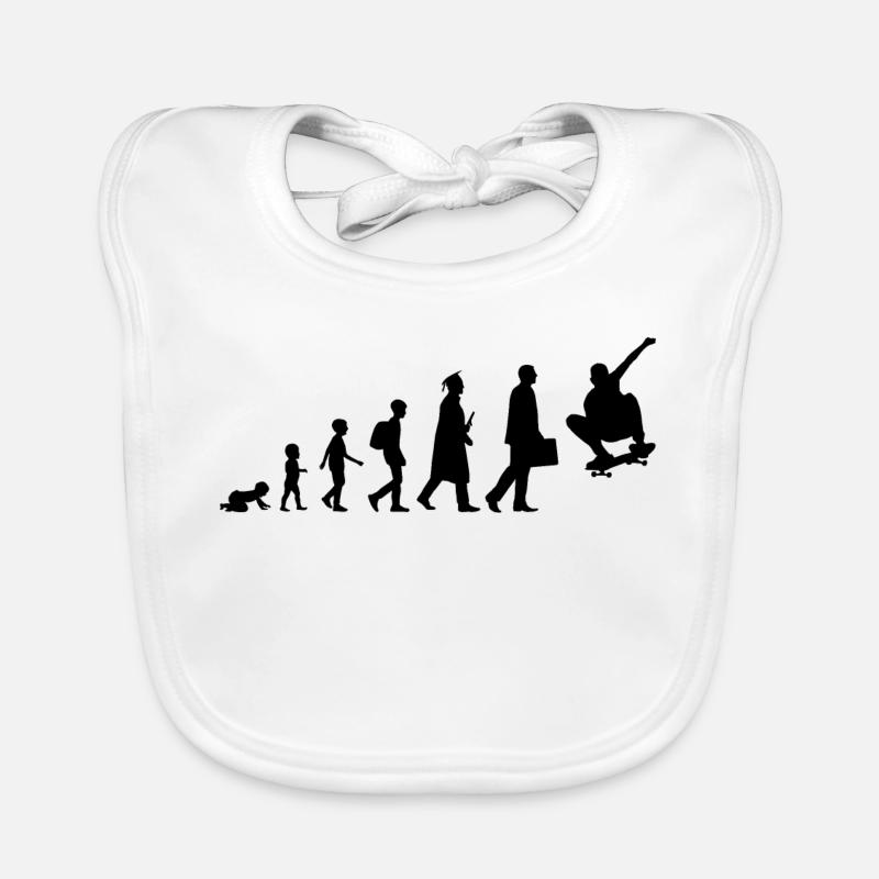 Skateboarder Evolution Baby Bio-Lätzchen