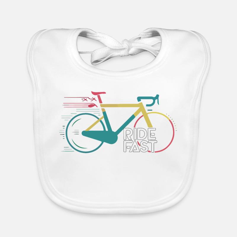 Conception d’impression de vélo de vitesse vive Bavoir bio Bébé
