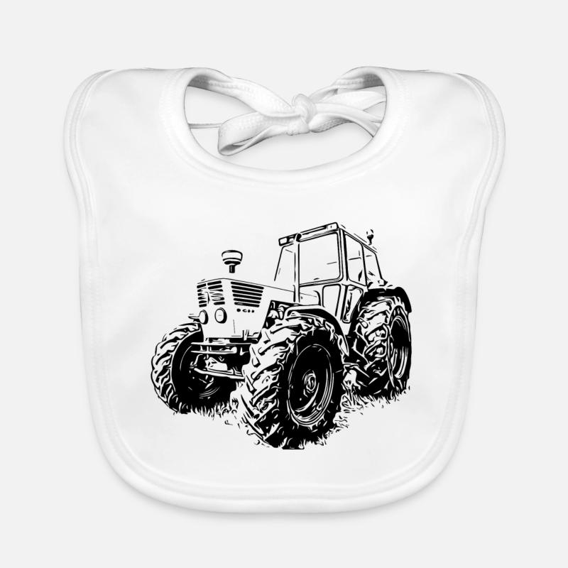 Deutz Traktor - Baby Bio-Lätzchen - Weiß
