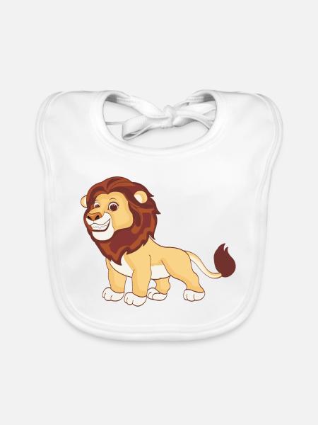 Un lion magnifique - Bavoir bio Bébé - blanc - Devant