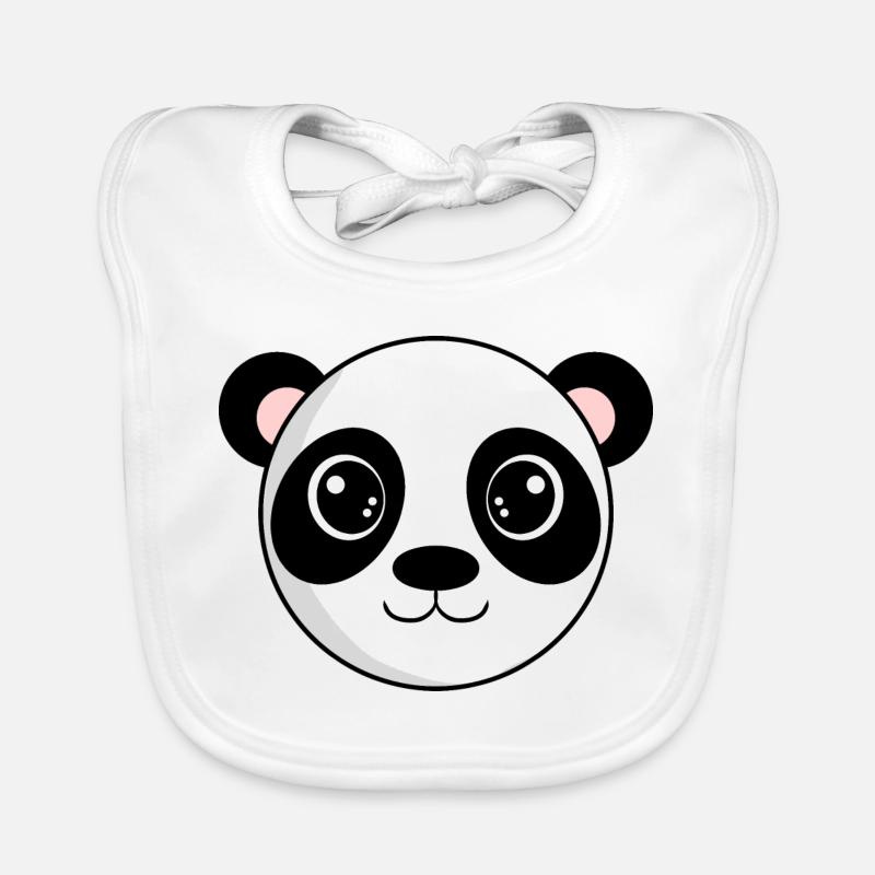 Tête de panda Bavoir bio Bébé