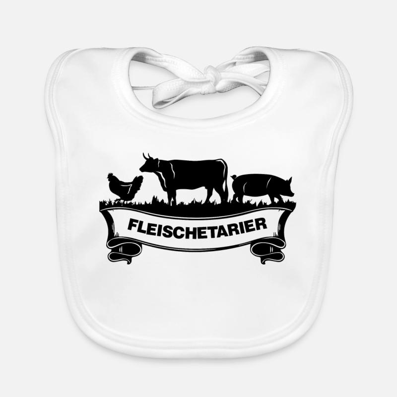 Fleischetarier Fleischliebhaber Shirt Baby Bio-Lätzchen