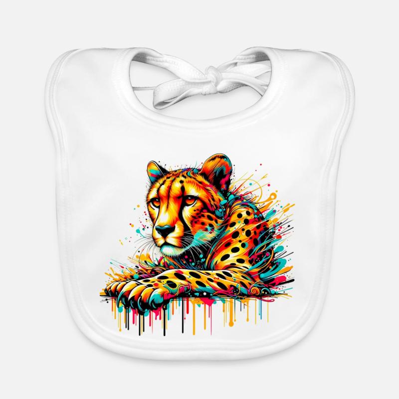 Cheetah Organic Baby Bibs