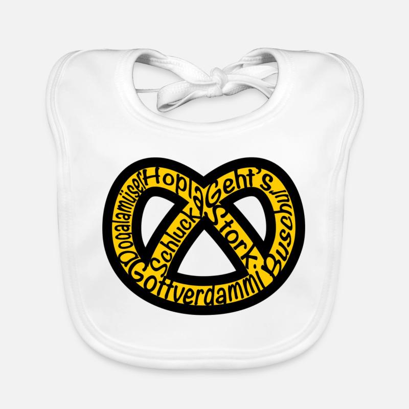 Bretzel Alsace Expression Bavoir bio Bébé