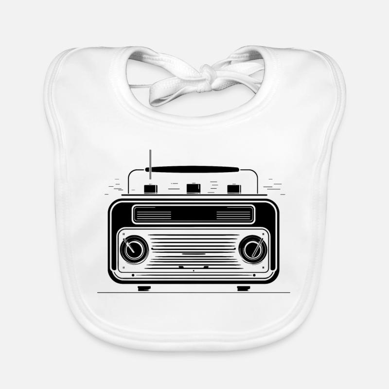 Oldschool Radio Organic Baby Bibs