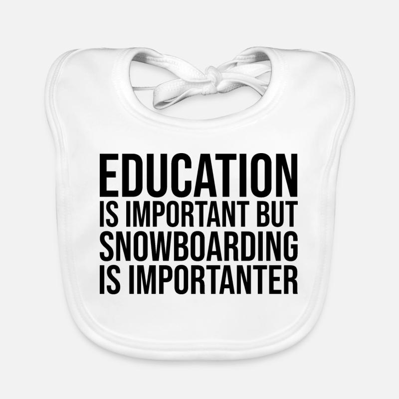 Snowboard Organic Baby Bibs