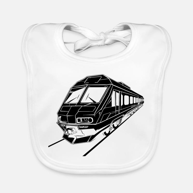 Train Graphics Organic Baby Bibs