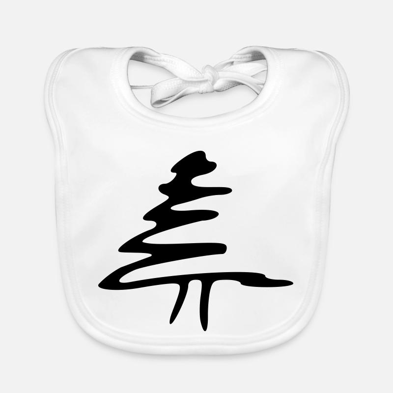 Arbre - Bavoir bio Bébé - blanc